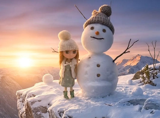 【音量注意】unaと雪だるま【動画】