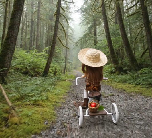 【音量注意】森と自転車【動画】