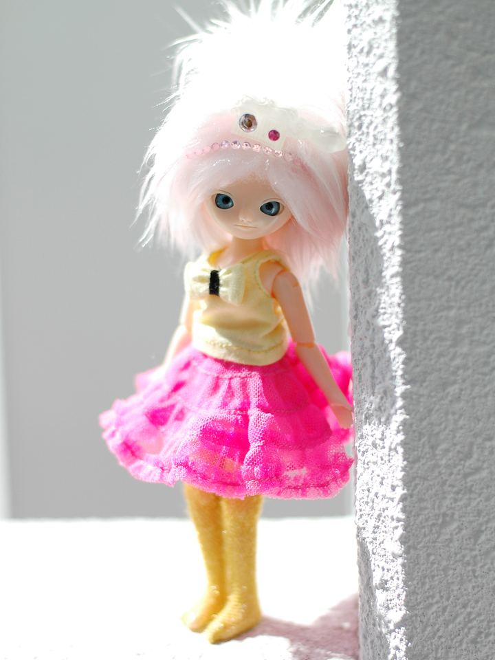 ピンクのチュチュを着たリーノ